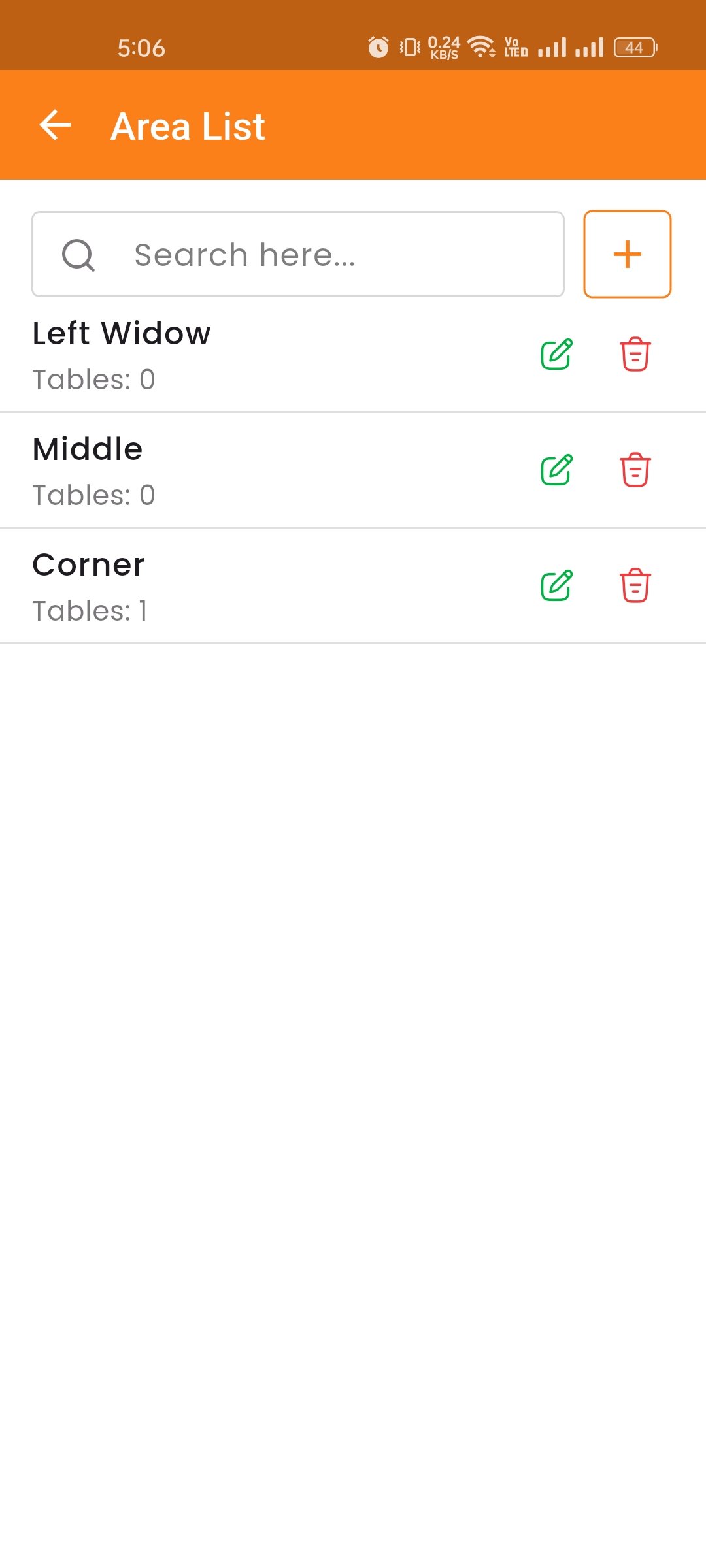 Area List
