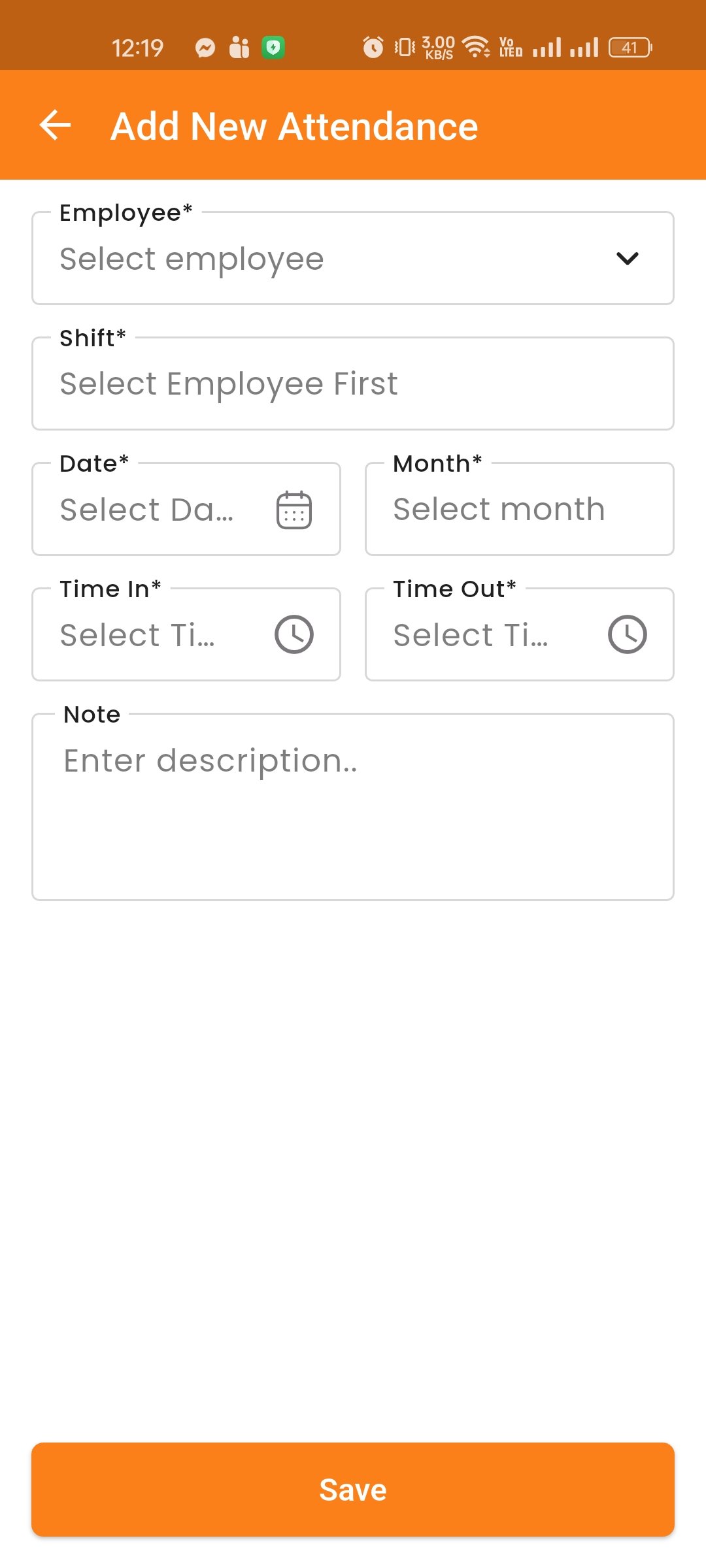 Create Attendance