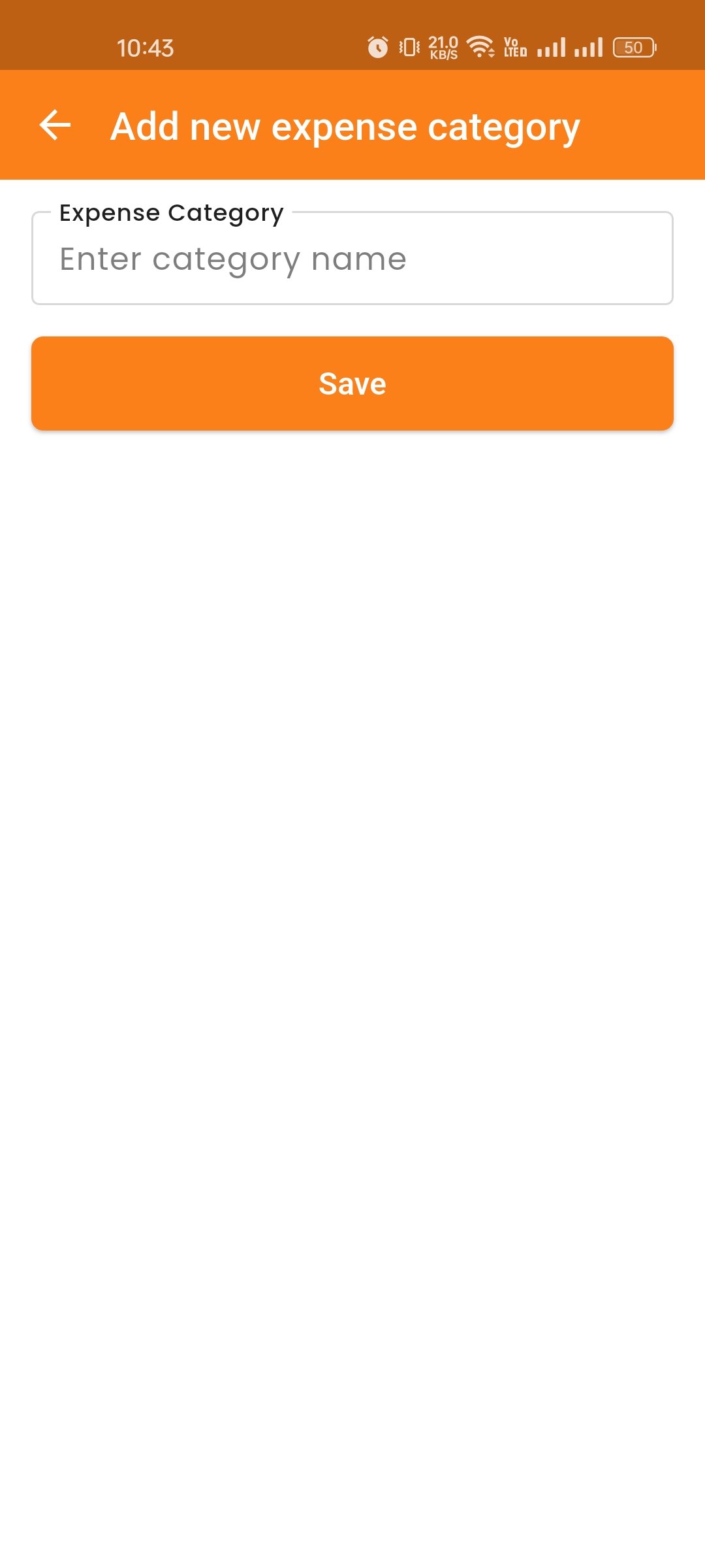 Create Expense Category