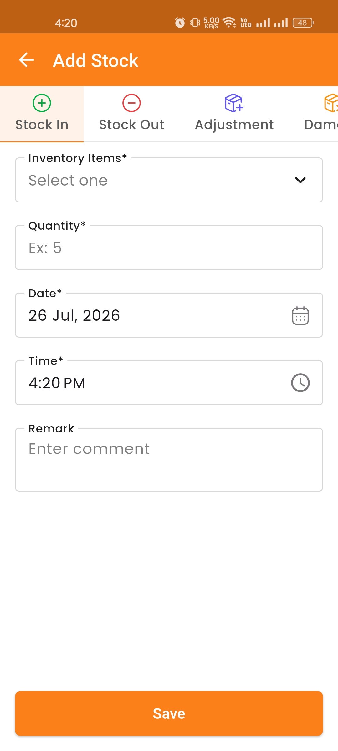 Create Stock