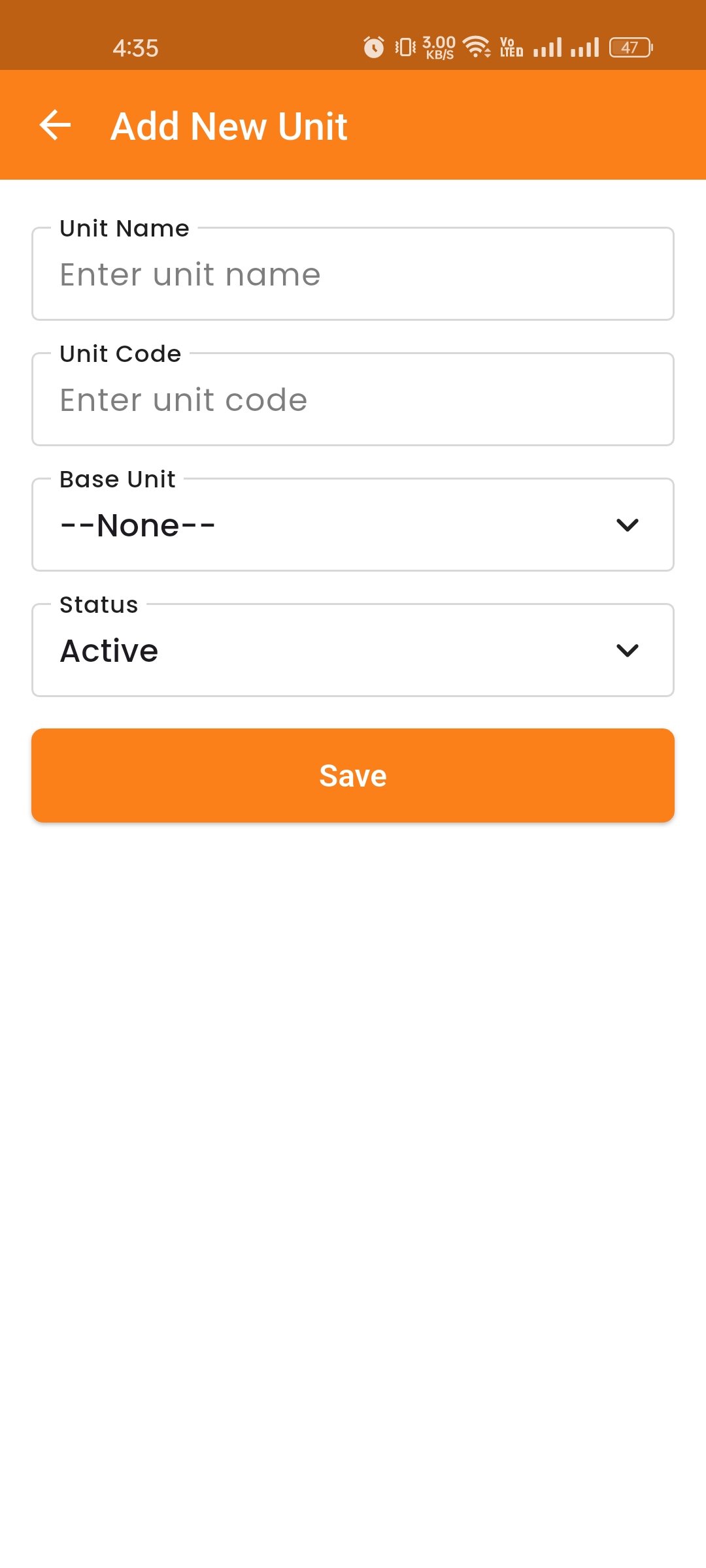 Create Unit
