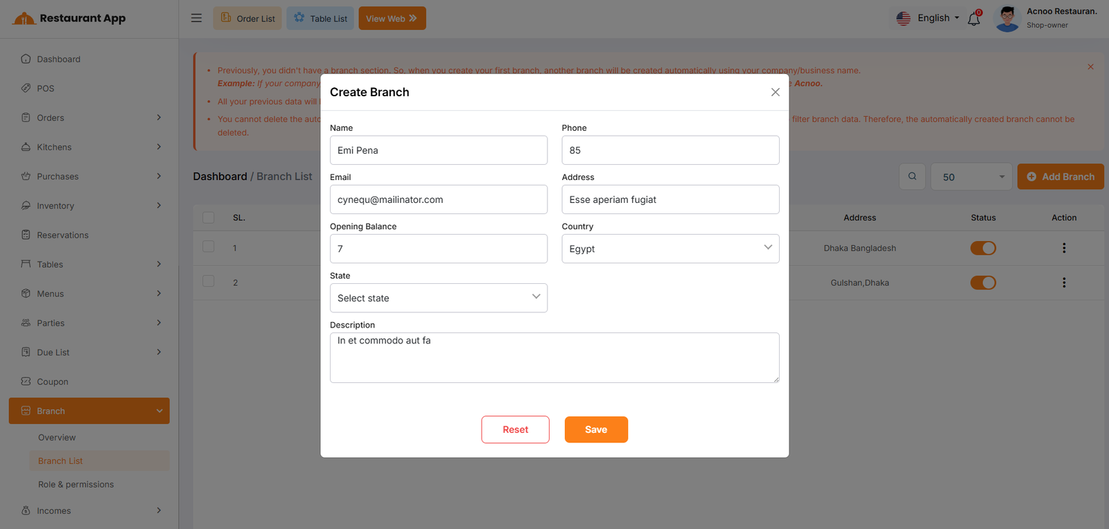 Create Branch