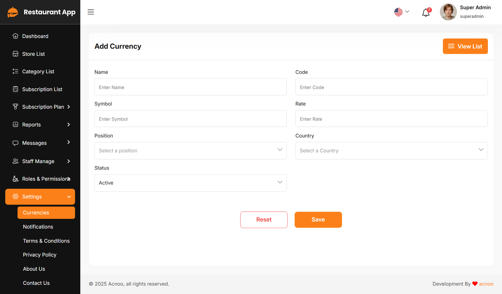 Create Currency