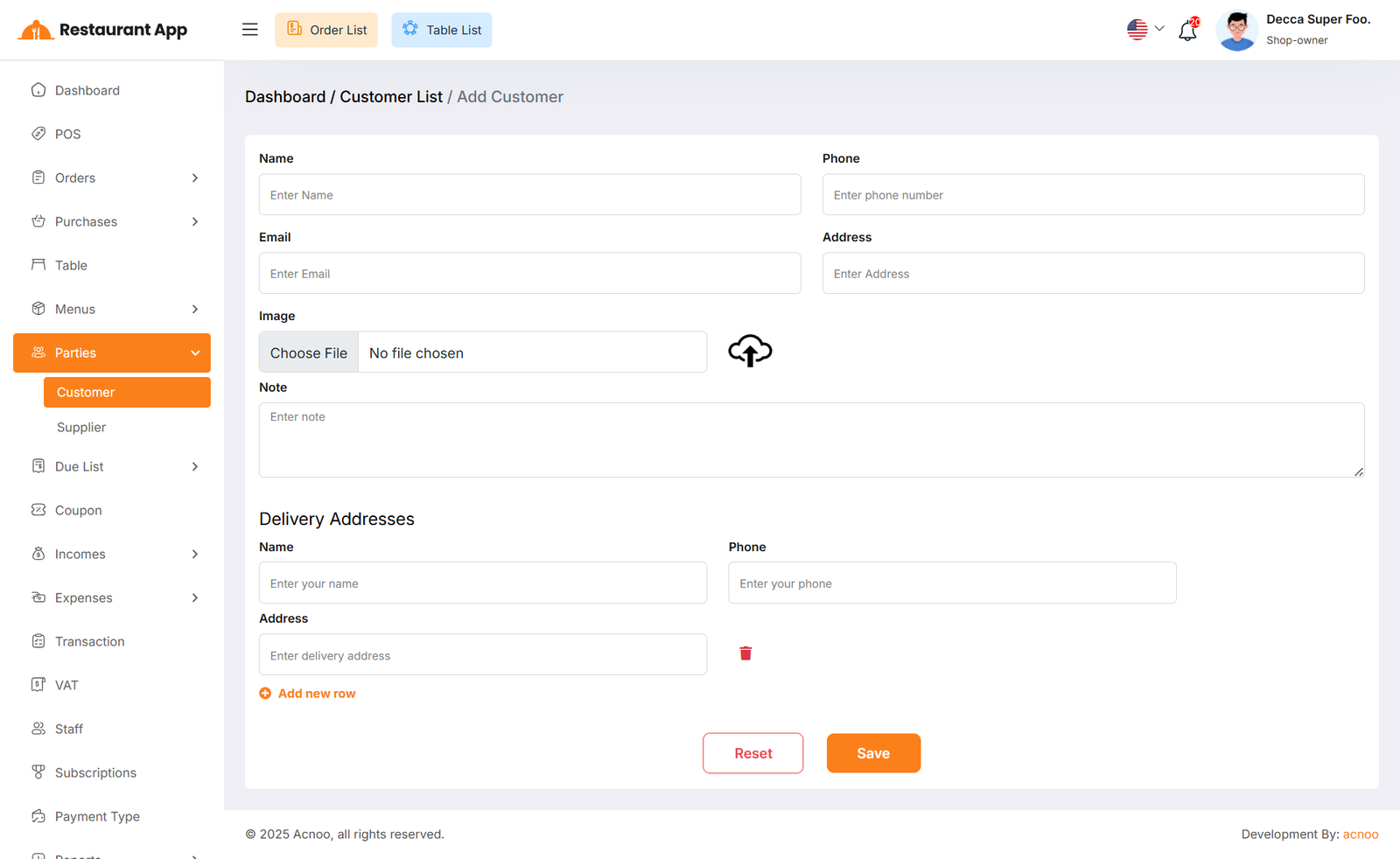 Create Customer