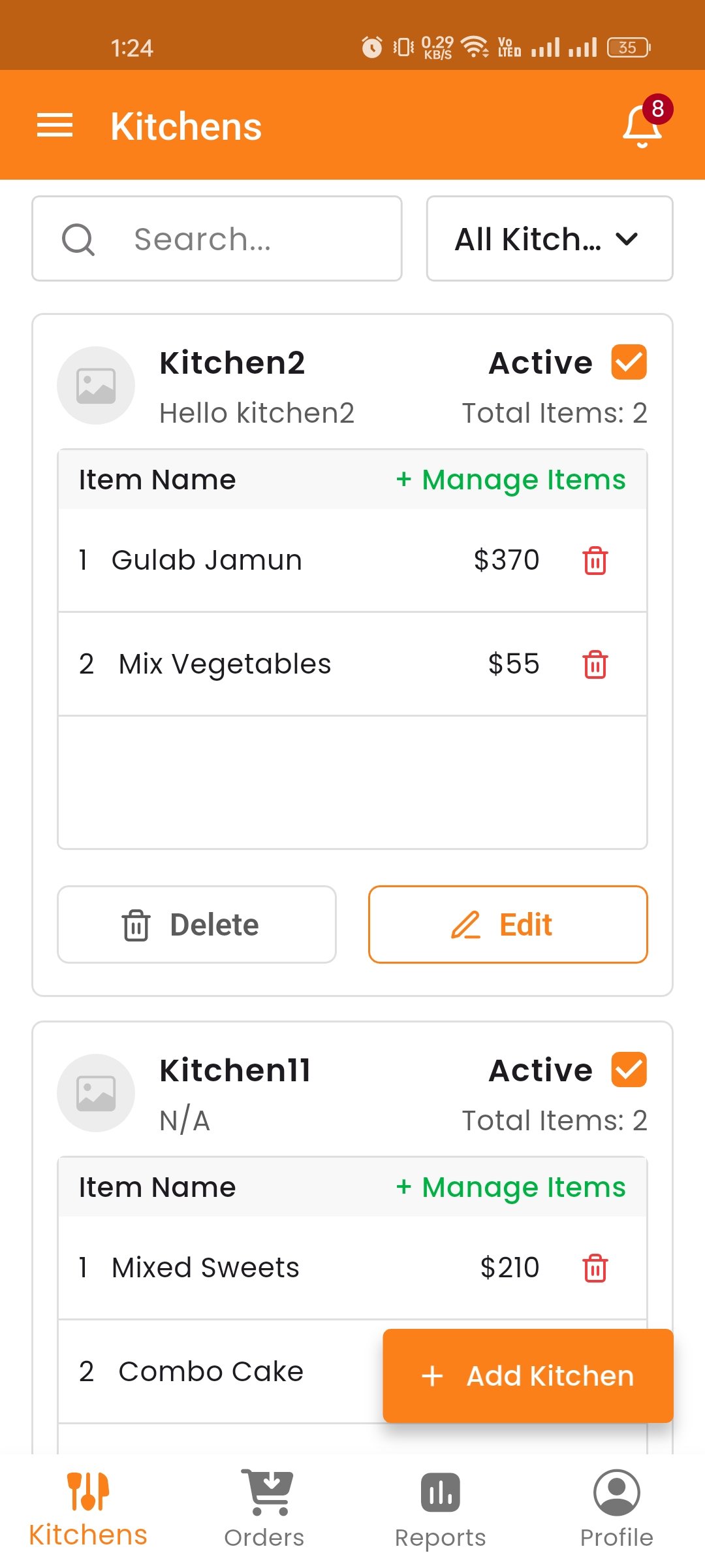Kitchen List