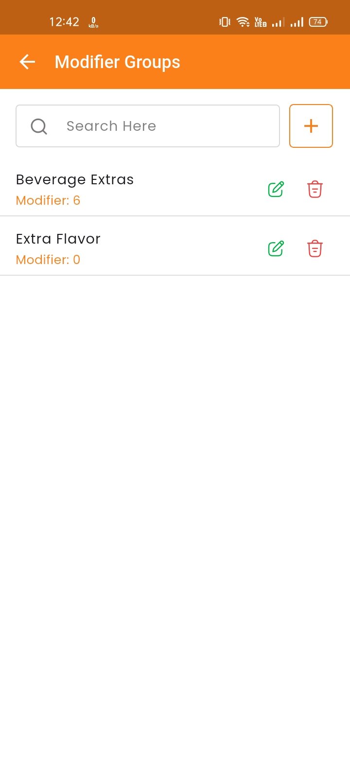 Modifier Group List