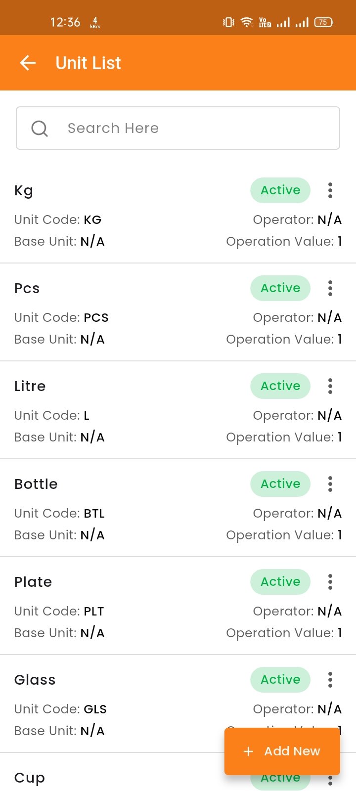 Unit List
