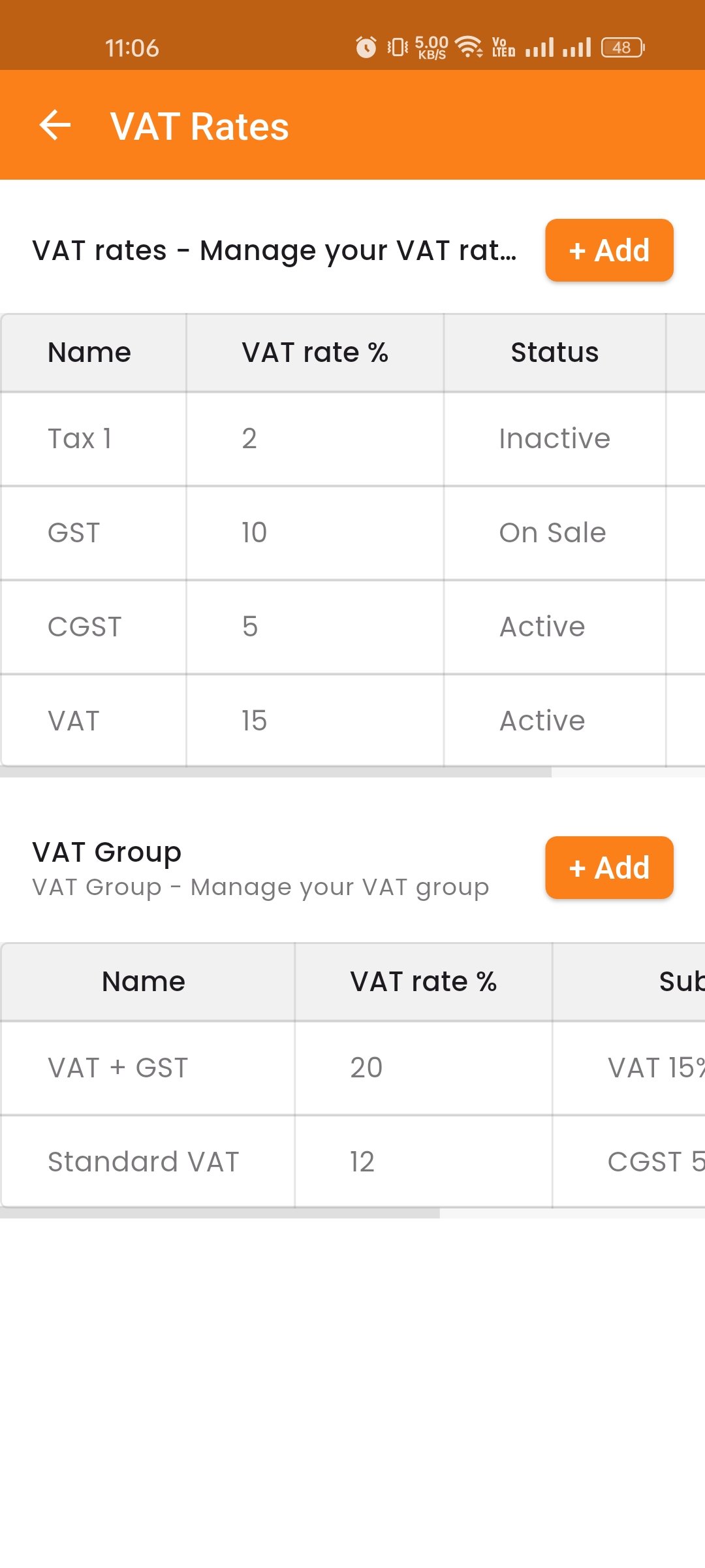 VAT List