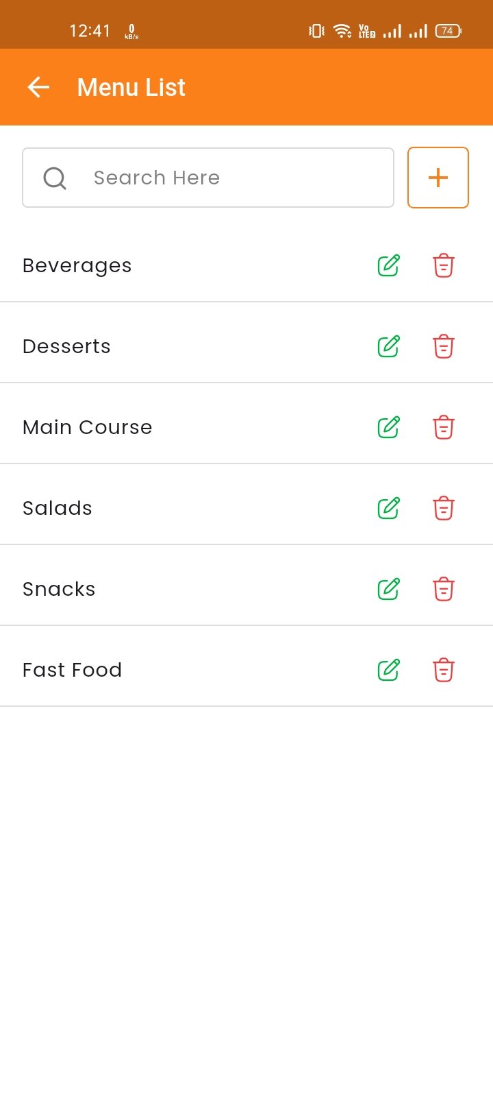 Menu List