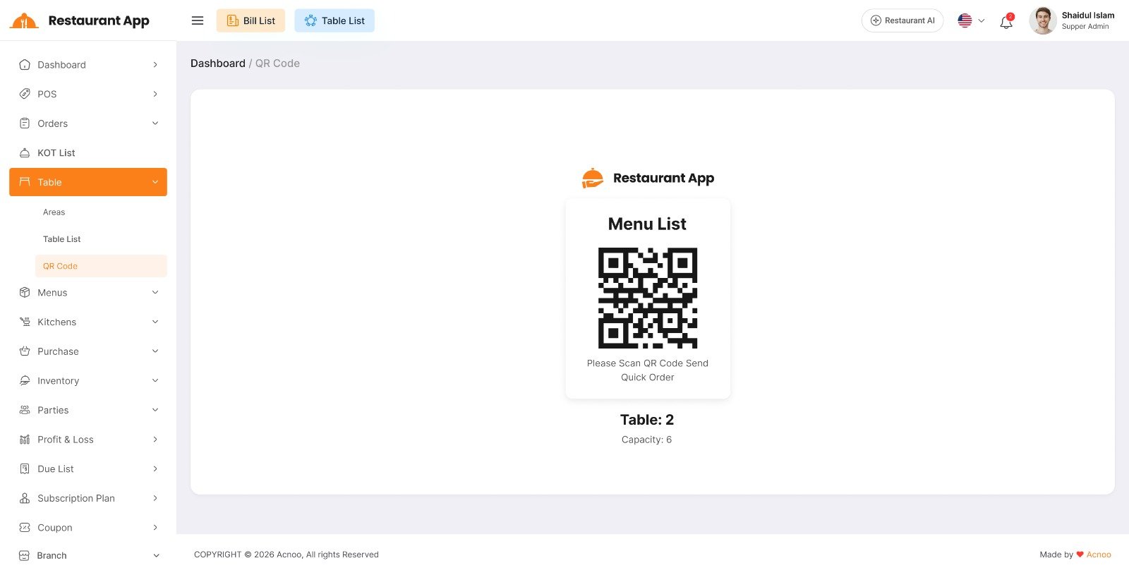 QR Code View